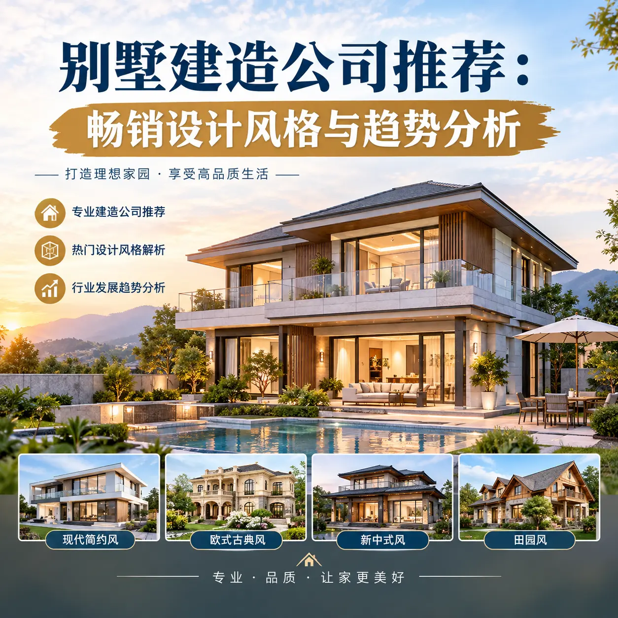 别墅建造公司推荐： 安顺 畅销设计风格与趋势分析