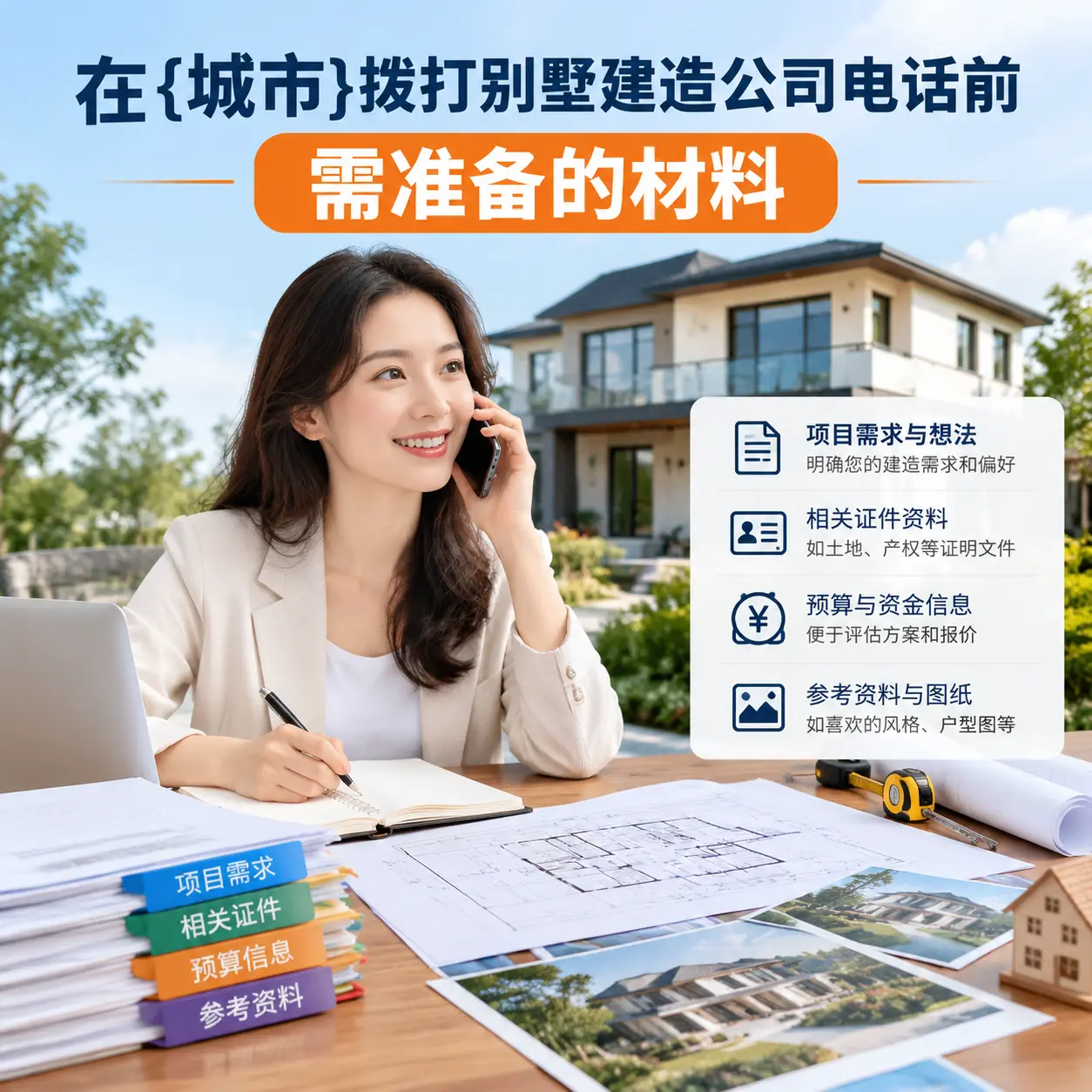 在安顺拨打别墅建造公司电话前需准备的材料
