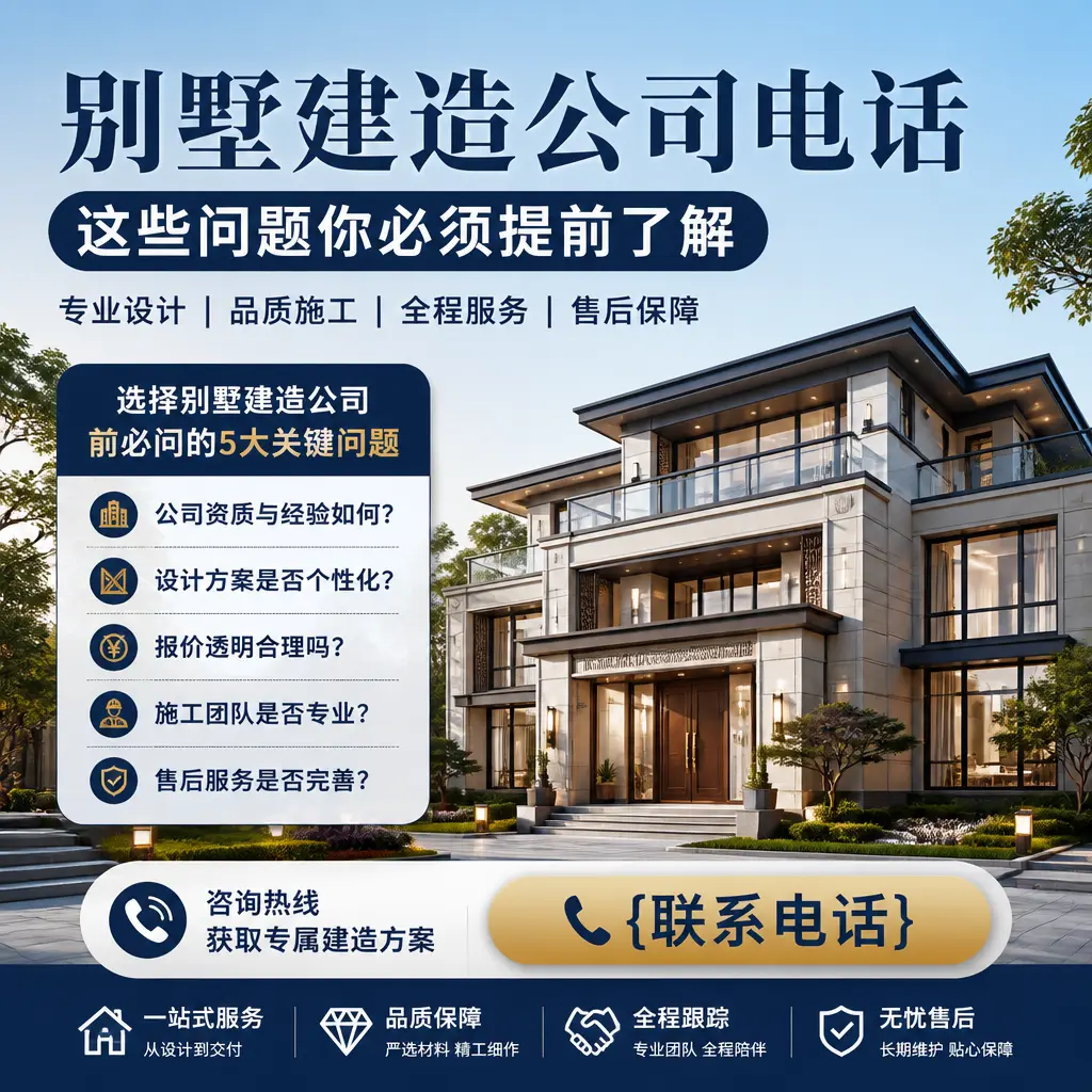 安顺别墅建造公司电话，这些问题你必须提前了解